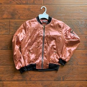 💓 Pink Satin Bomber Jacket 💓